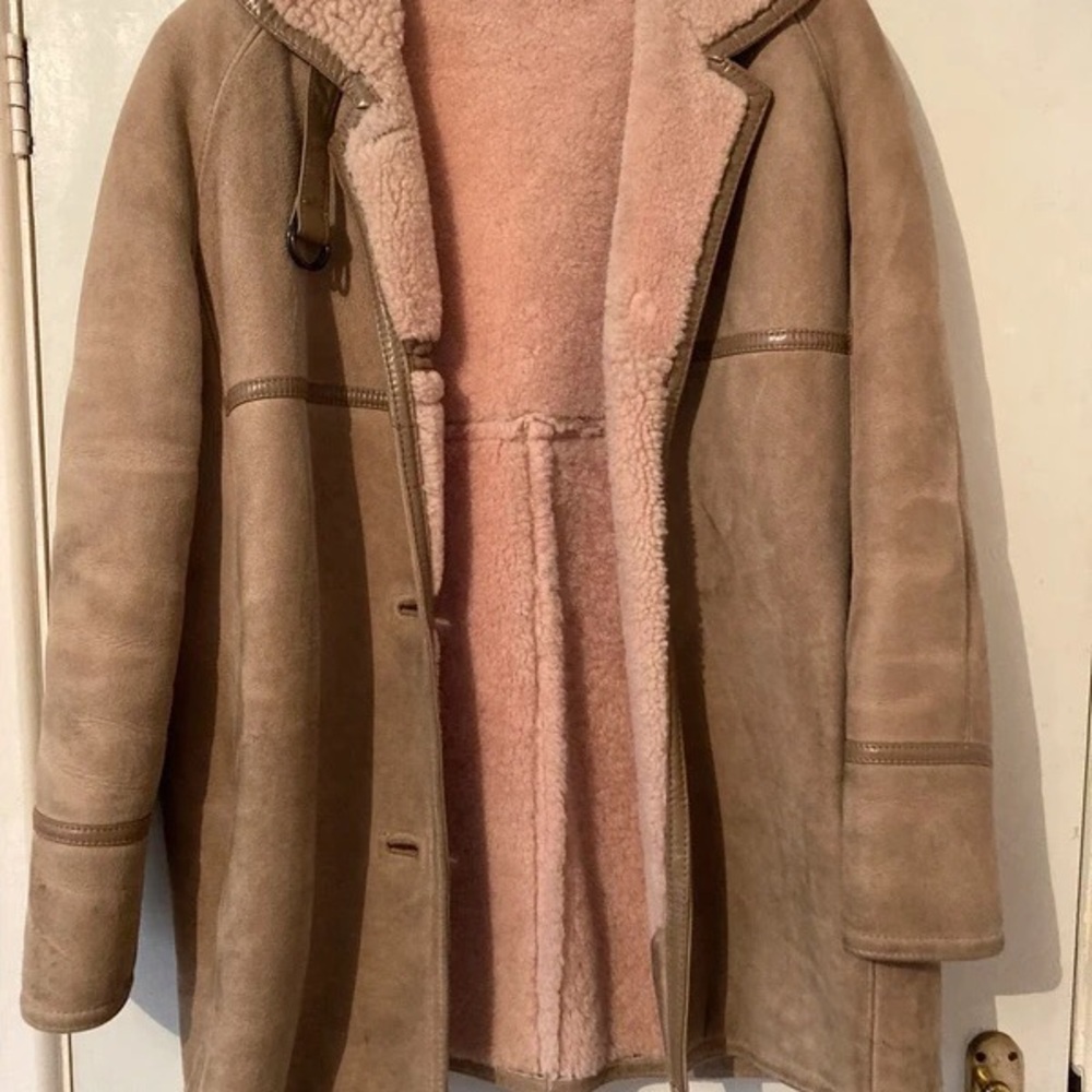 Women's Tan Shearling Coat
